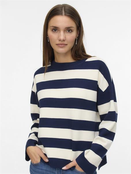 VMSILJE LS O-NECK BOXY PULLOVER NOOS navy blazer
