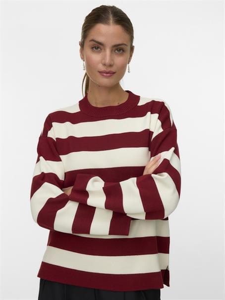 VMSILJE LS O-NECK BOXY PULLOVER NOOS syrah