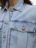 VMSILKA L/S DNM SHACKET YO367 light blue denim