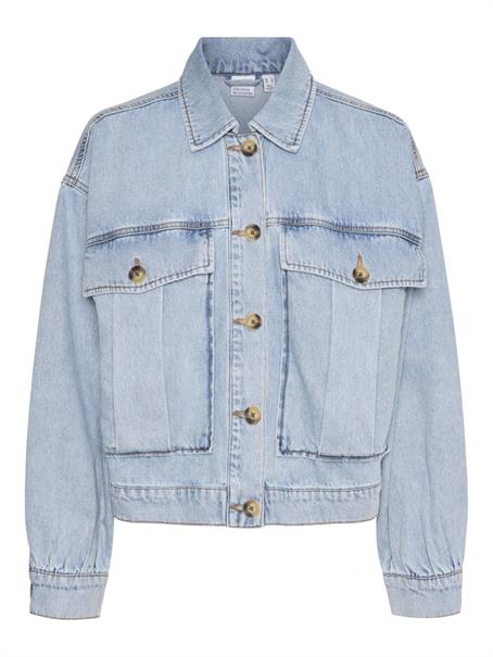 VMSILKA L/S DNM SHACKET YO367 light blue denim