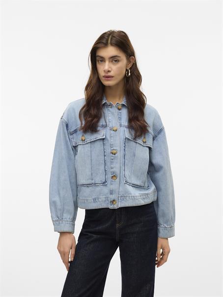 VMSILKA L/S DNM SHACKET YO367 light blue denim