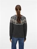 VMSIMONE LS NORDIC PULLOVER GA REP BOO dark grey melange