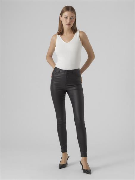 VMSOPHIA HR SKINNY COATED PANTS NOOS black-coated