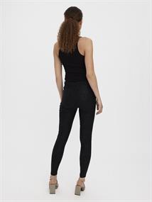 VMSOPHIA HR SKINNY ZEBRA COATED PANT black