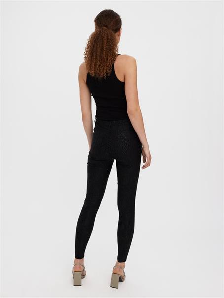 VMSOPHIA HR SKINNY ZEBRA COATED PANT black