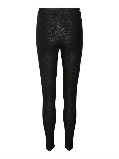 VMSOPHIA HR SKINNY ZEBRA COATED PANT black