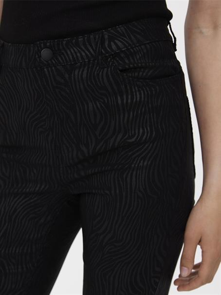 VMSOPHIA HR SKINNY ZEBRA COATED PANT black