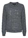 VMSTINNA LS STRUCTURE BLOUSE GA medium grey melange