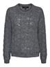 VMSTINNA LS STRUCTURE BLOUSE GA medium grey melange
