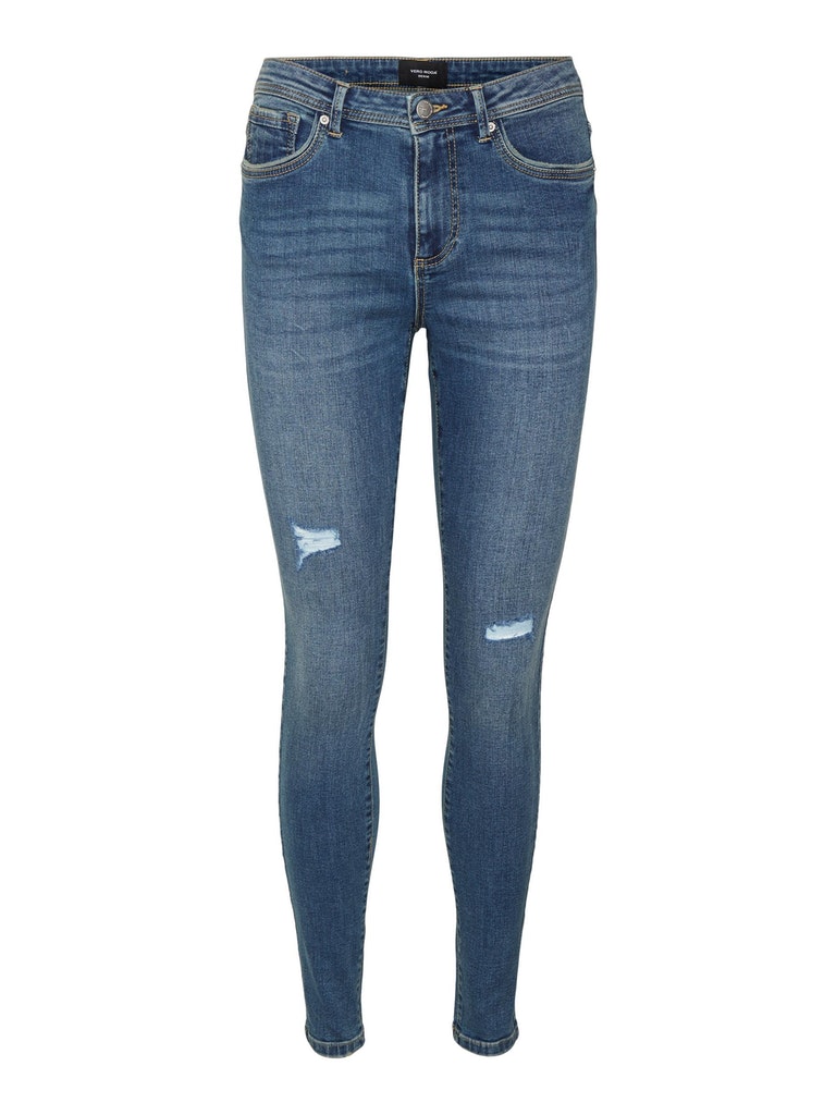 Vero Moda Damen Jeans 10269616 Medium Blue Denim