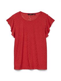 VMTASSA SL FRILL TOP NOOS fiery red