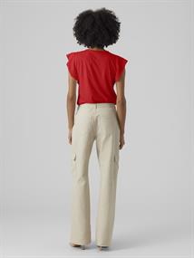 VMTASSA SL FRILL TOP NOOS fiery red