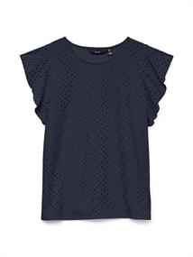 VMTASSA SL FRILL TOP NOOS navy blazer