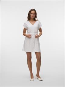 VMTASSA SS SHORT DRESS JRS NOOS snow white