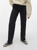 VMTESSA HR WIDE EMB DOT JEANS RA132 black denim