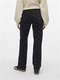 VMTESSA HR WIDE EMB DOT JEANS RA132 black denim