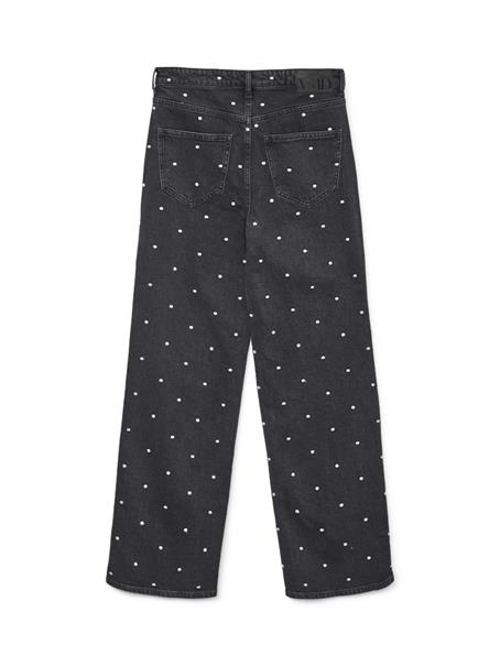 VMTESSA HR WIDE EMB DOT JEANS RA132 black denim