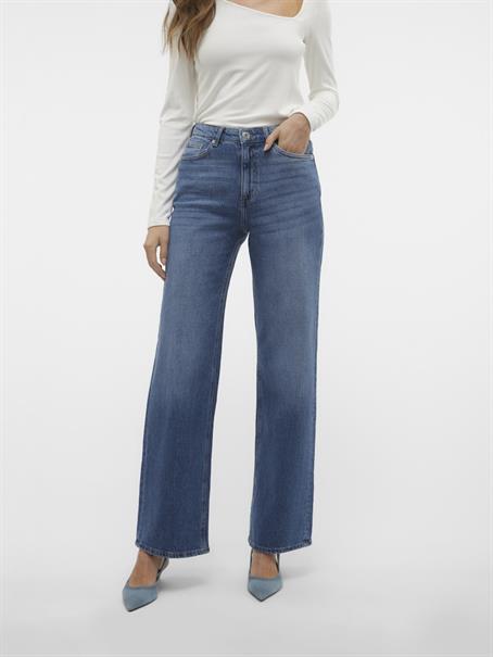 VMTESSA HR WIDE JEANS RA380 GA NOOS medium blue denim