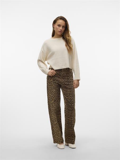 VMTESSA HR WIDE STRETCH AOP JEANS NOOS silver mink