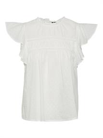 VMTRINE SL LACE TOP WVN GA NOOS snow white