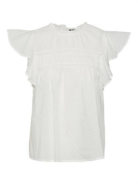 VMTRINE SL LACE TOP WVN GA NOOS snow white