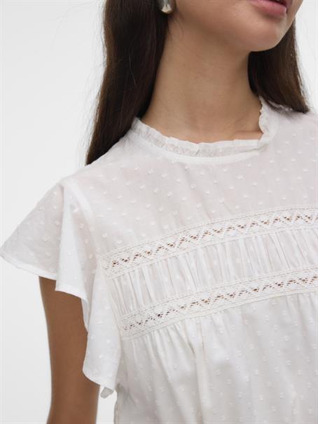 VMTRINE SL SHORT LACE DRESS WVN NOOS snow white