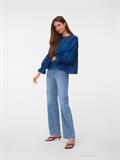 VMUNA DETAIL LS TOP WVN navy peony