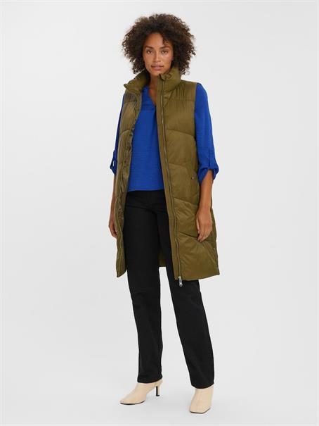 %VMUPPSALA 3-4 WAISTCOAT dark olive