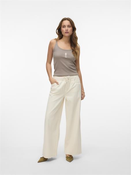 VMVALERIA MR STRING STRAIGHT ECRU JEANS ecru