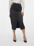 VMVERI HR CALF DENIM SKIRT GA MIX NOOS black
