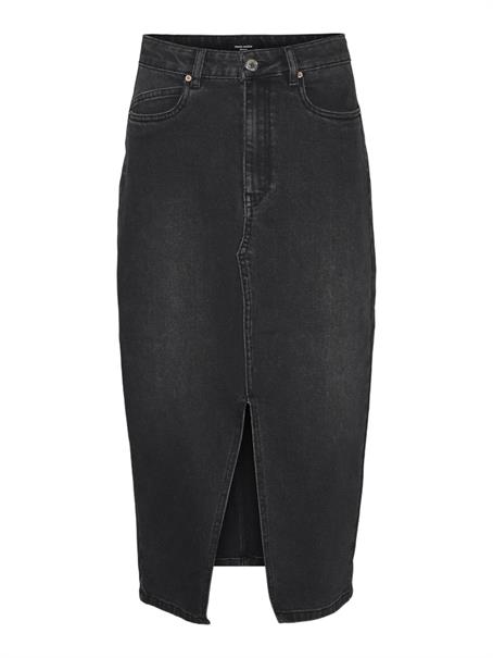 VMVERI HR CALF DENIM SKIRT GA MIX NOOS black
