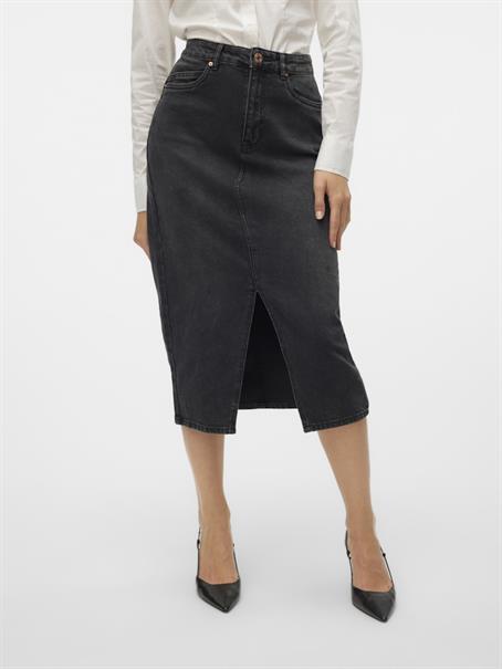 VMVERI HR CALF DENIM SKIRT GA MIX NOOS black