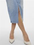 VMVERI HR CALF DENIM SKIRT GA MIX NOOS light blue denim