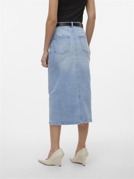 VMVERI HR CALF DENIM SKIRT GA MIX NOOS light blue denim