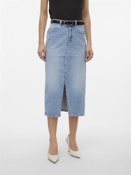 VMVERI HR CALF DENIM SKIRT GA MIX NOOS light blue denim