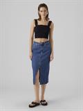 VMVERI HR CALF DENIM SKIRT GA MIX NOOS medium blue denim