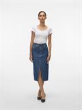 VMVERI HR CALF DENIM SKIRT GA MIX NOOS medium blue denim