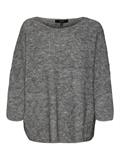 VMVIGGARIB 3/4 BOATNECK BLOUSE GA medium grey melange