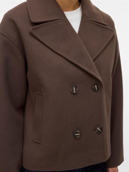 VMVINCELINE SHORT JACKET NOOS chocolate brown