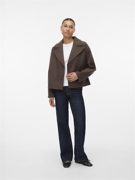 VMVINCELINE SHORT JACKET NOOS chocolate brown