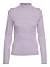 VMVIO L/S HIGH NECK STRIP BLOUSE NOOS lavendula-snow whit