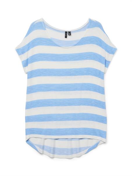 VMWIDE STRIPE SL TOP JRS NOOS azure blue