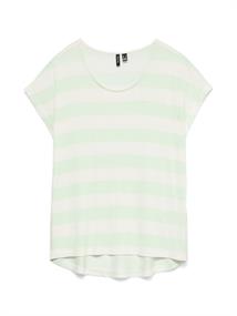 VMWIDE STRIPE SL TOP JRS NOOS birds egg green