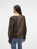VMWILD LS V-NECK TOP WVN FAW EXP tigers eye