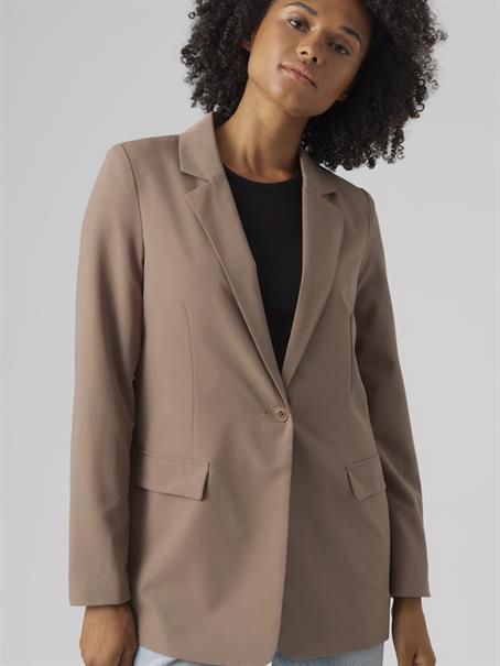 VMZELDA LS LOOSE BLAZER ENT brown lentil