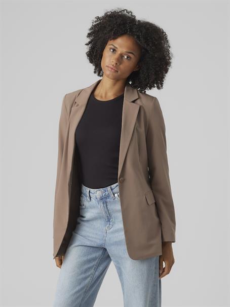 VMZELDA LS LOOSE BLAZER ENT brown lentil