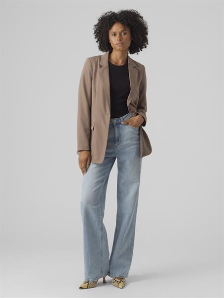 VMZELDA LS LOOSE BLAZER ENT brown lentil