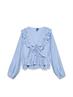 VMZOEY LS FLOUNCE TOP WVN brunnera blue