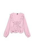 VMZOEY LS FLOUNCE TOP WVN pink-a-boo