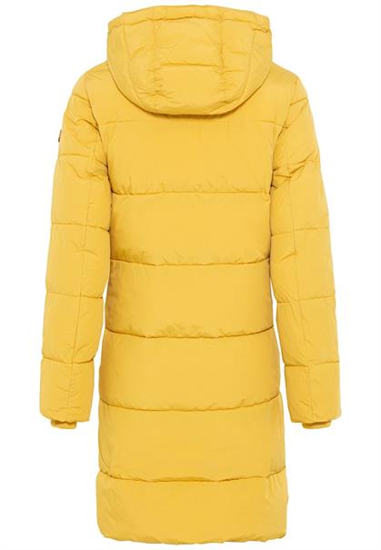 Warmer Steppmantel aus recyceltem Polyester yellow